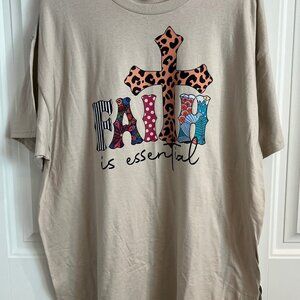 Women's Gildan "Faith is Essential" T-Shirt | Size 2XL | Handmade New